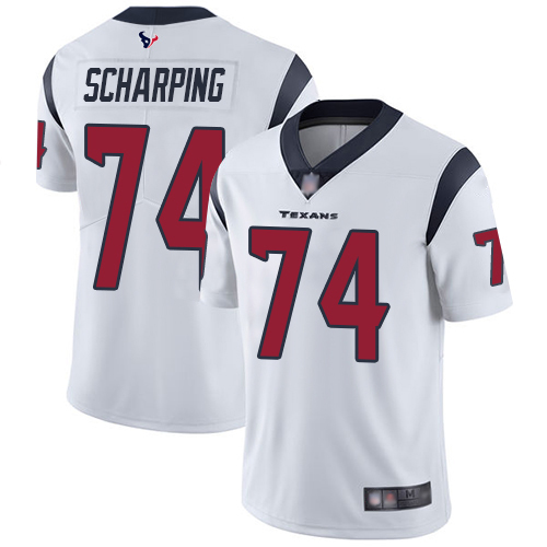 Houston Texans Limited White Men Max Scharping Road Jersey NFL Football 74 Vapor Untouchable